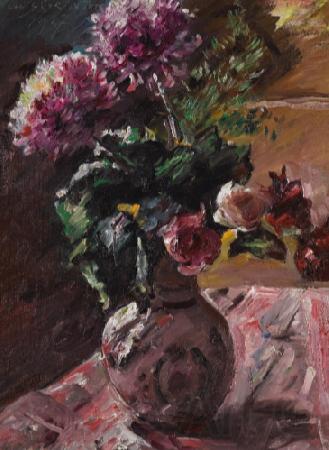 Lovis Corinth Chrysanthemen und Rosen im Krug